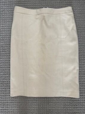 Julien Macdonald Italian made wool 42 Cream Pencil Skirt